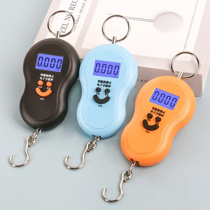 Portable Digital Scale for Hand Bag, Fish, Suitcase, Up to 50kg