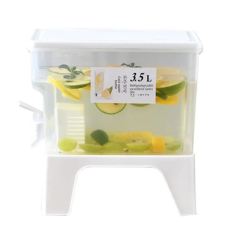 Large Capacity Fruit Tea Pot with Tap for Fridge Cold Water Pot Home Use Cool Water Barrel Essential Oil Diffuser Accessories
