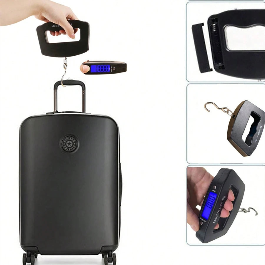 Portable Scale Digital LCD Display 110lb/50kg Electronic Luggage Hanging Hook Suitcase Travel Baggage Bag Weight Balance Tools