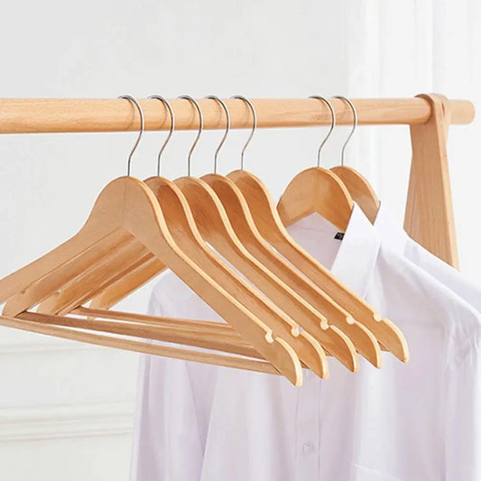 Sturdy Wooden Hangers Reusable Coat Hangers High Durability Clothing Coat Hanger Rack Accessories Good Load-bearing
