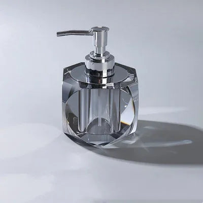 Bathroom Set Crystal Glass Liquid Soap Dispenser & Dish Toothbrush Holder Gargle Cup Luxury Birthday Presents Tabletop Ornaments