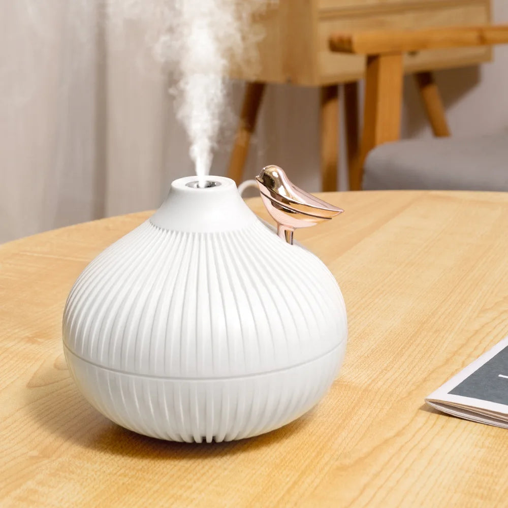 300ml USB Air Humidifier Mini Water Aroma Diffuser with Warm LED Night Light for Home Room Ultrasonic Cool Mist Humidificador