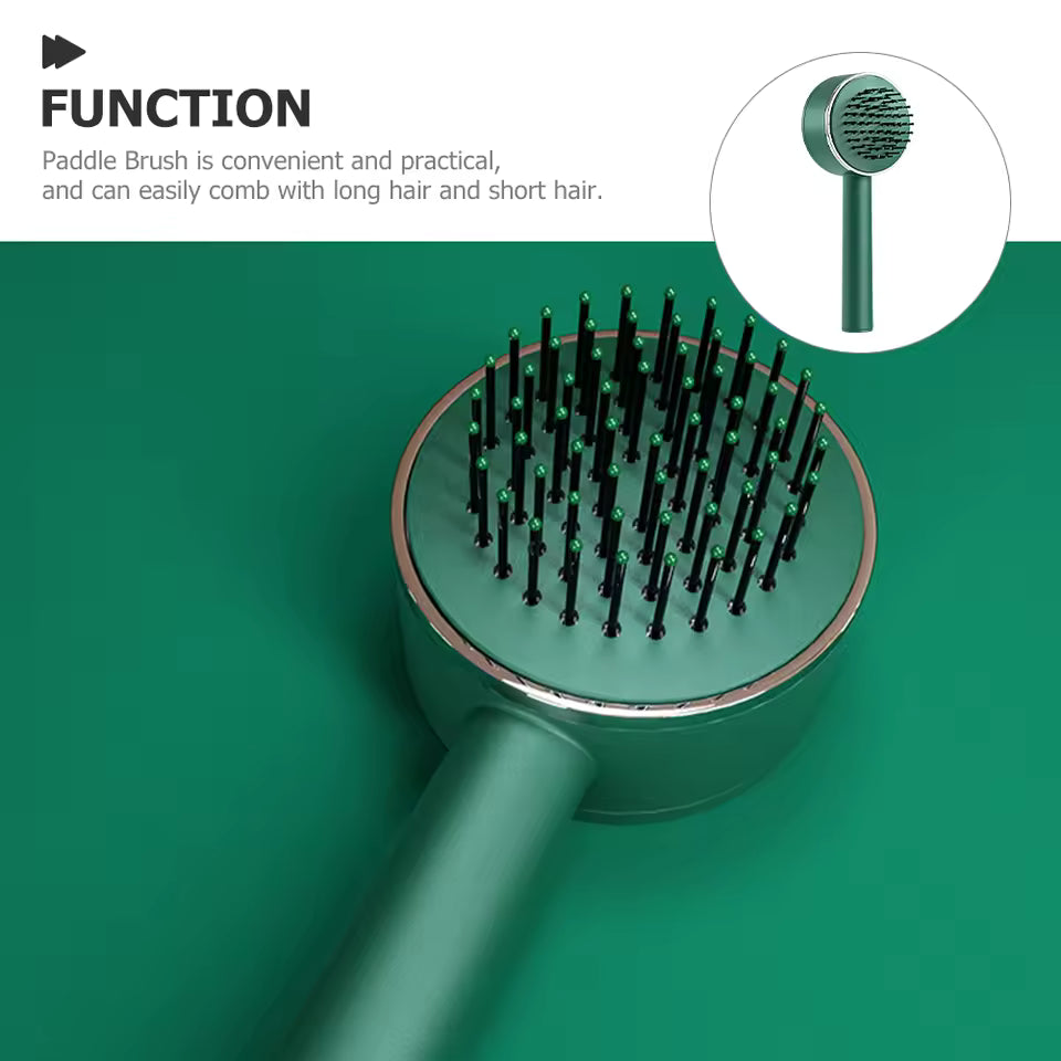 Massage Comb Long H Curly Hair Styling Cushion Green Detangling Brush Plastic Women Hair Brushes Wet Scalp