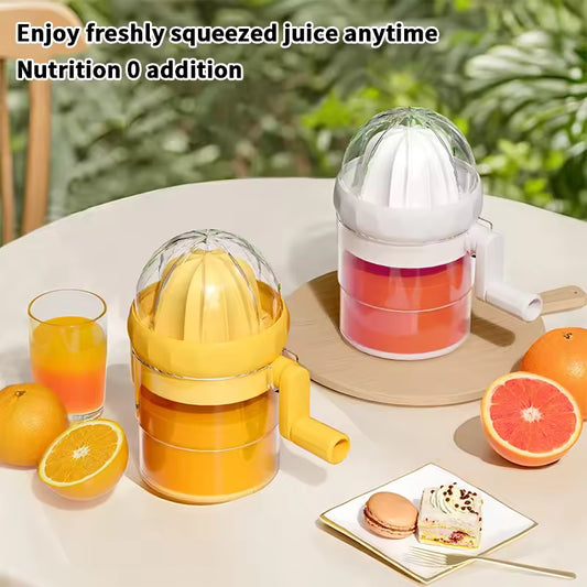 Manual Citrus Juicer With Rotating Crank - Max Juice Extraction For Lemon, Orange, Lime, Grapefruit | Ergonomic Handle
