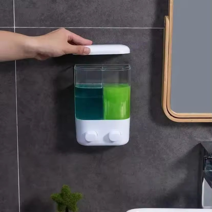 1 Pcs Wall Mounted Soap Dispenser Manual Press 500/1000ML Capacity Suitable For Shampoo Used Bottle Bathroom Liquid