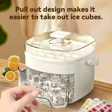 Extra-Large Ice Maker - Double Layer, Food Grade Plastic Storage Tray - Portable Design For Beverages,Essential Kitchen Gadget.