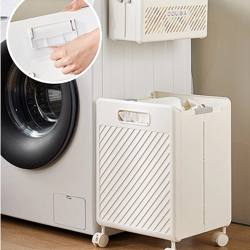 Foldable storage basket Clothes basket Multifunctional dirty laundry basket Household large-capacity bathroom storage basket
