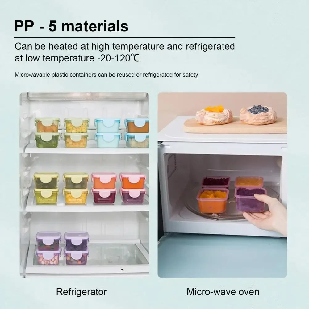 MINI Food Storage Container Plastic Moisture-proof Containers Mini Kitchen Storage Box with Leakproof Lid Kitchen Accessories