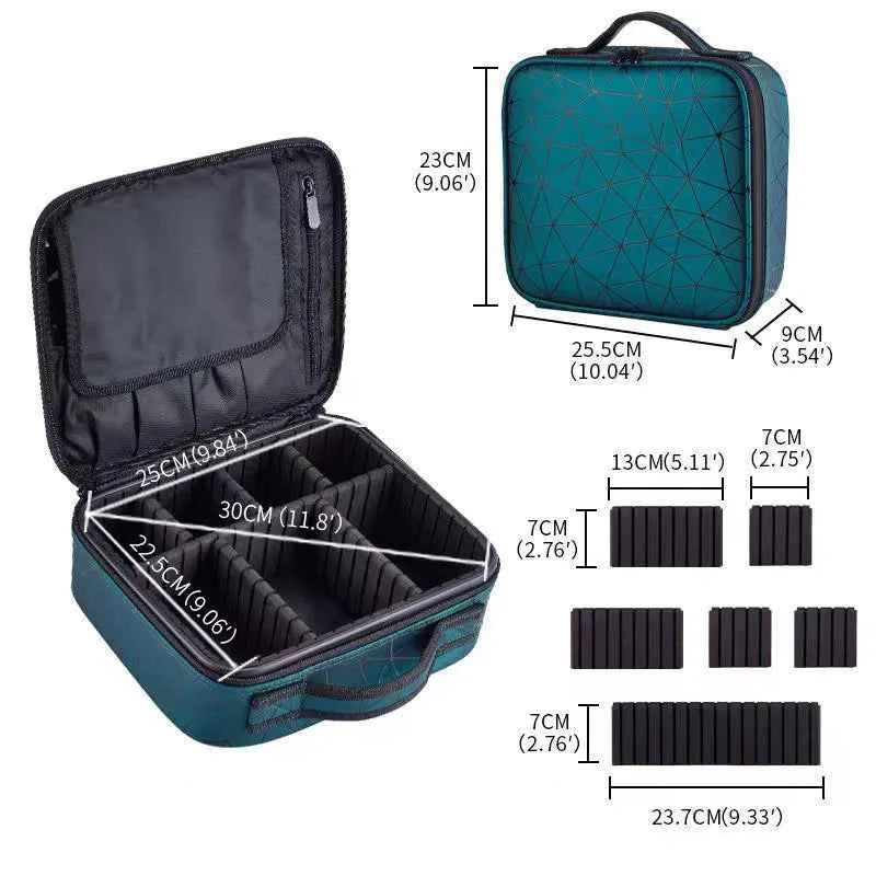 Female PU Leather Profession Makeup Case Nail Tool Suitcase For Women Cosmetics Box Beautician Cosmetics Organizer Storage Case