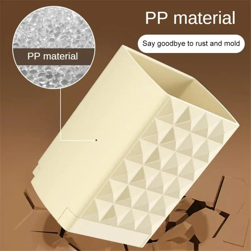 Drillable Storage Rack Wall-Mounted Storage Boxes Kitchen Chopsticks Spoon Drain Rack Self-Adhesive Bathroom Cosmetics Holder