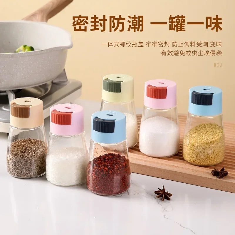 Quantitative Salt Shaker Control Salt Shaker Jar Sprinkle Salt Tool Measure Out Seasoning Box Kitchen Seasoning Bottle