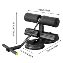 Sit-up Assistive Bar Lifting Fitness Gear Sit-up Bar with Resistance Band for Indoor Abdominal Core Training Dual Suction Cups