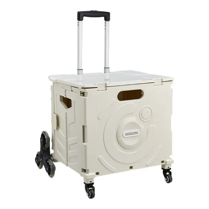 Outdoor Folding Trolley, Upstairs Climbing Camping Trolley, Large Storage Trolley, Family Car Folding Shopping Cart