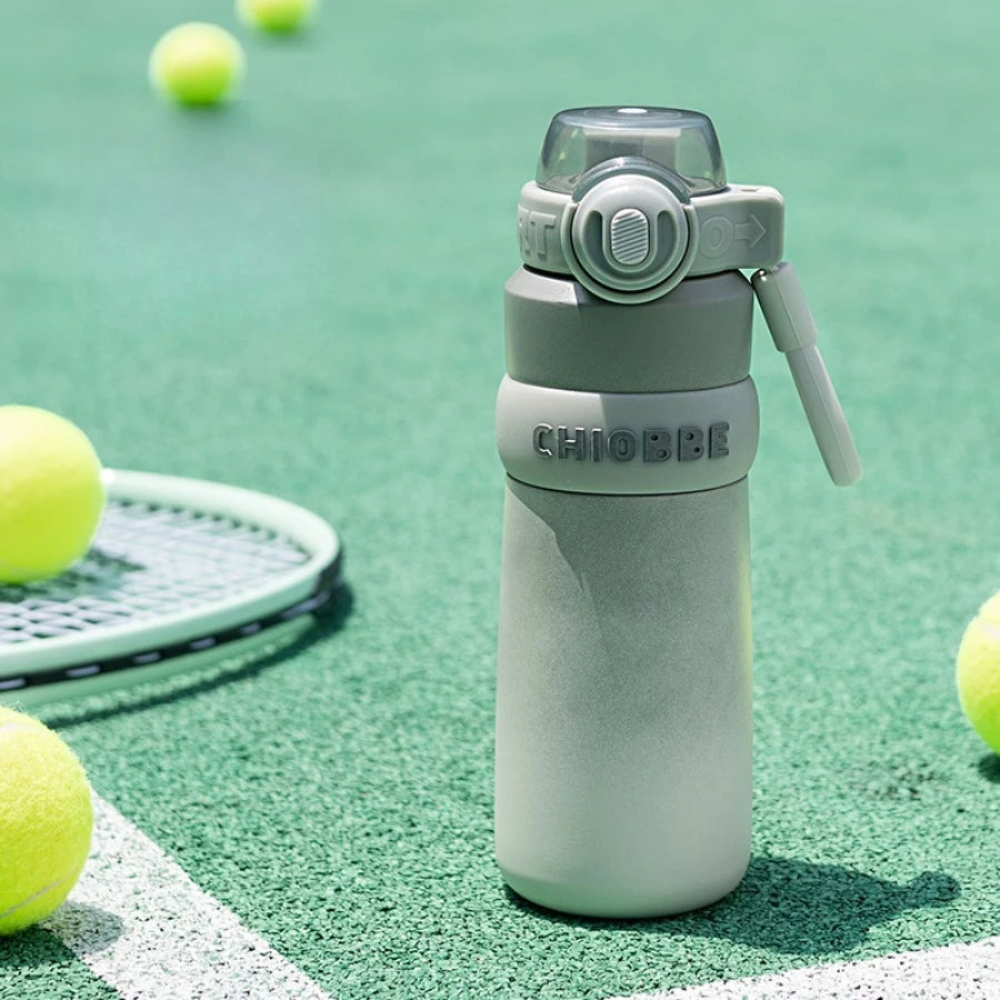 New double-drink large-capacity sports thermos cup for girls, high-quality, portable, hand-held straw, student water cup