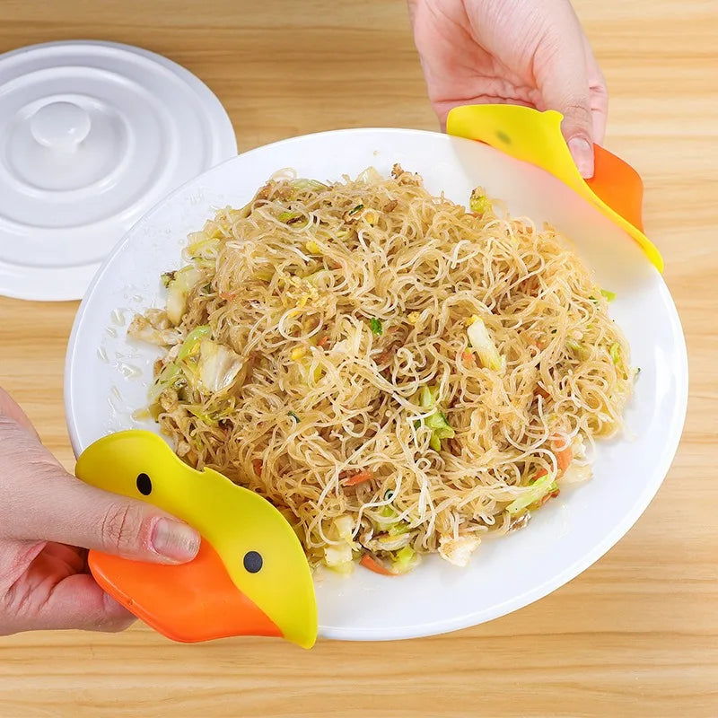 Little Yellow Duck Anti-heat Clip Kitchen Duck Beak Heat Insulation Pad High Temperature Resistance Self-priming Anti-heat Clip