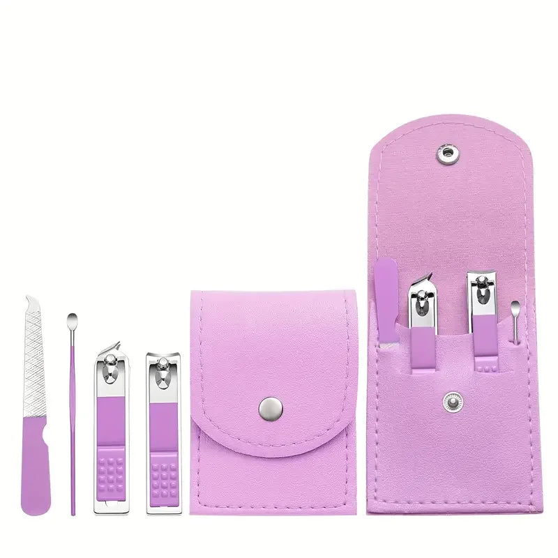 4 Pcs/Set Nail Clipper Manicure Set High Quality Stainless Nail Cutter Pedicure Scissor Cuticle Nipper Nail Tools Personal Care
