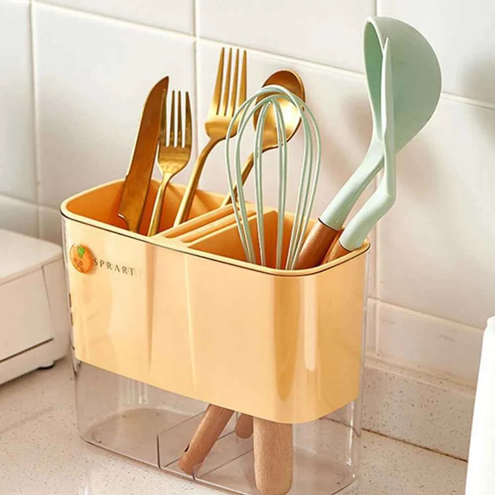 Chopsticks Rack Multifunctional Drainage Tray Detachable Large Storage Chopsticks Storage Box Creative Kitchen Rack