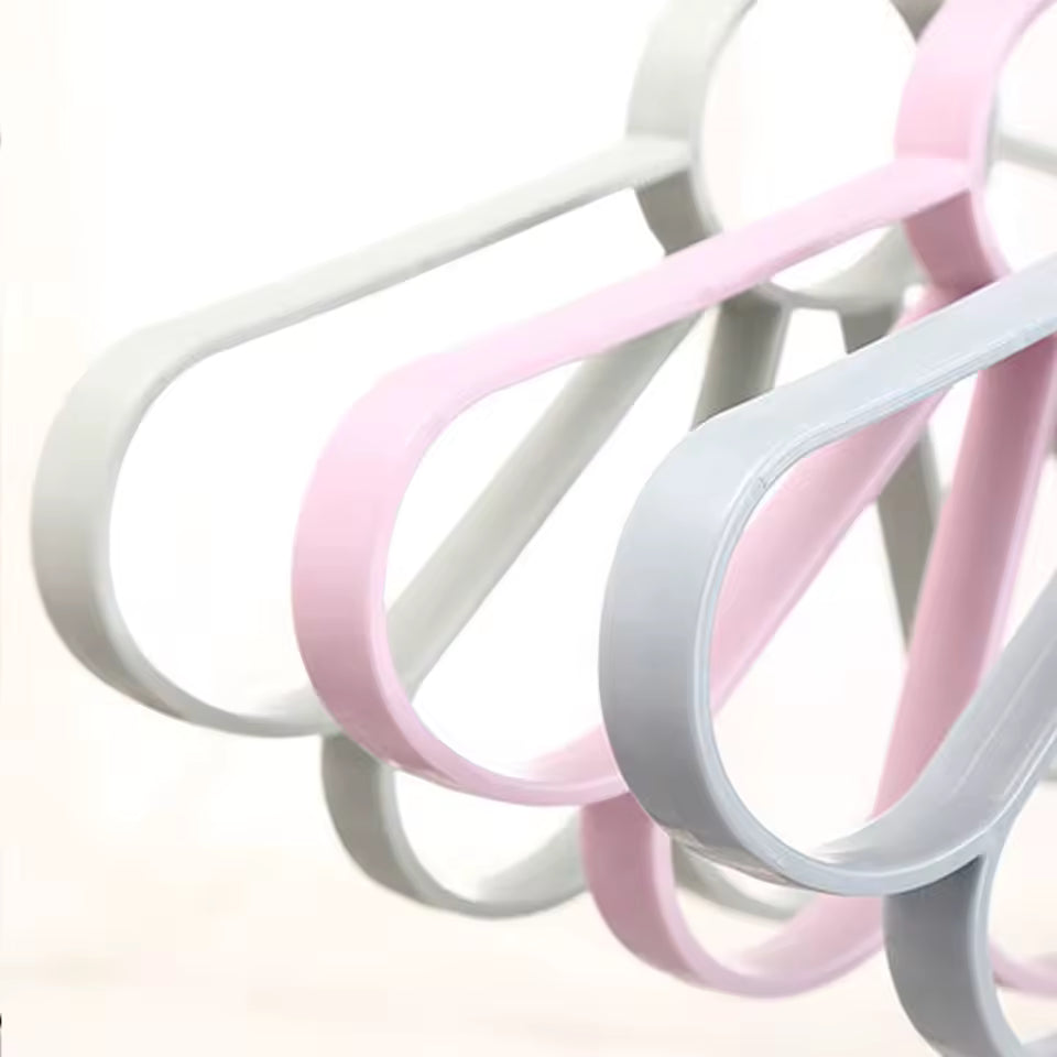Scarf Rack Belt Hanger Tie Storage Fan-Shaped Plastic Hanger For Closet Scarf Tie Belt Organizer Wrinkle-Free Space-Saving