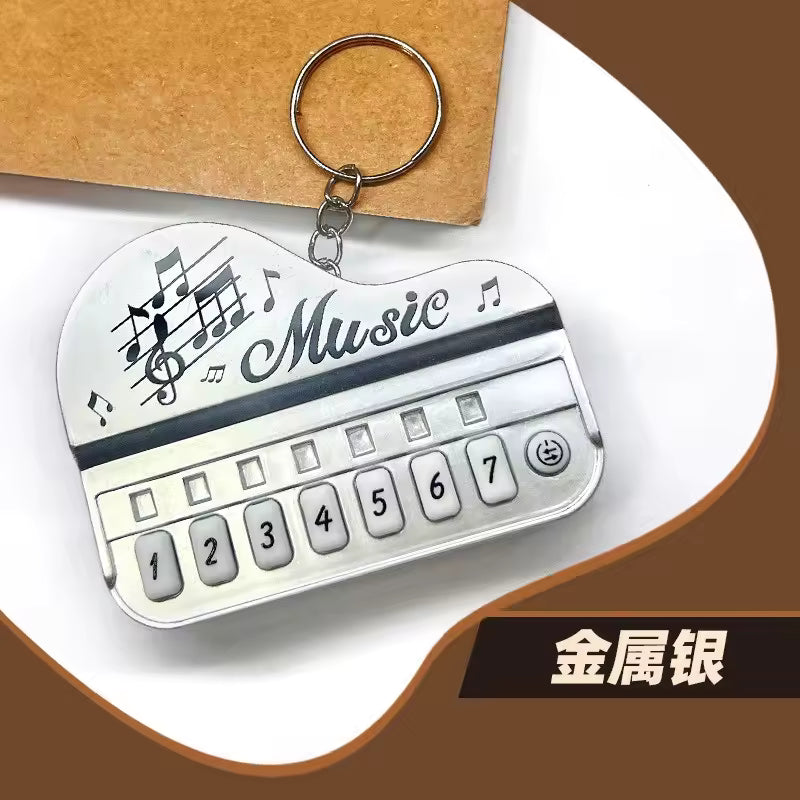 Mini Piano Electronic Organ Key Chain Can Be Played Luminous High Appearance Level Toy Bag Car Key Pendant Exquisite Gift