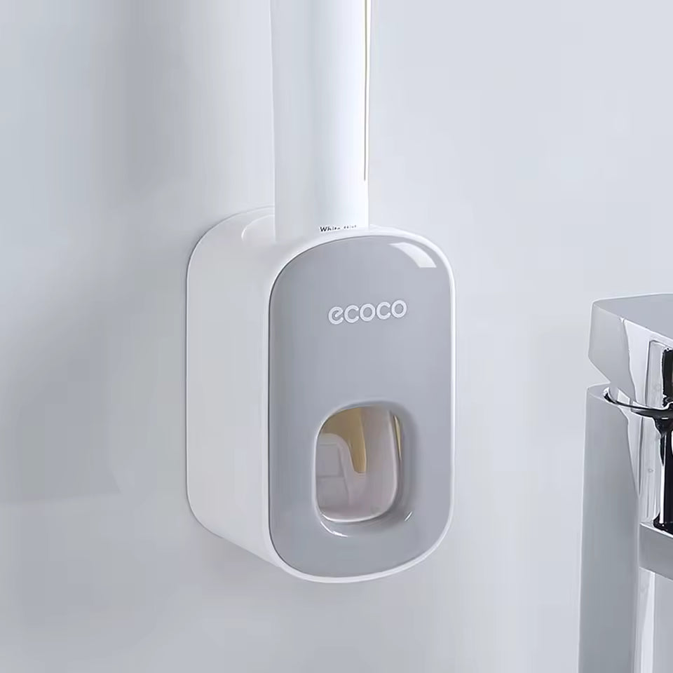 No-punch Lazy Wall Mount Useful Automatic Toothbrush Holder Toothpaste Squeezer Bathroom Accessories Toothpaste Dispenser