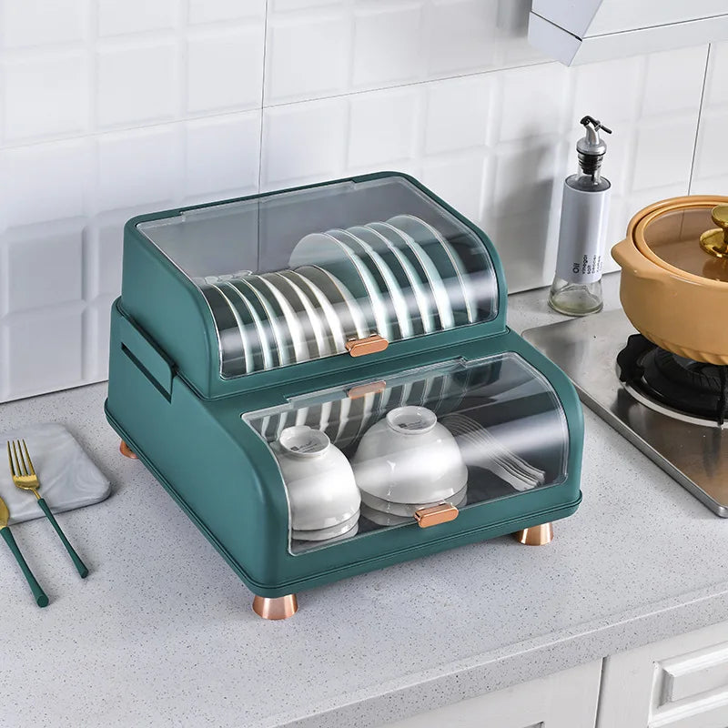 Kitchen Dish Storage Box, Storage Rack, Drain Rack, Household Bowl Drying Rack, Chopsticks Tableware Storage Box
