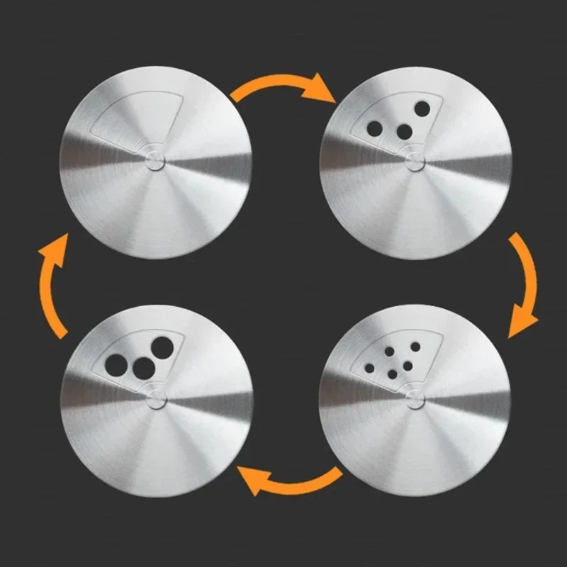 Stainless Steel Spice Shaker Seasoning Cans Rotate Camping Barbecue Jars Spice Storage Box Salt Sugar Pepper Storage Bottle