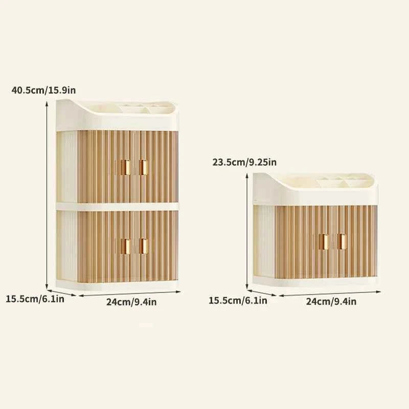 Cosmetics Storage Box Large Capacity Dressing Table Skin Care Products Storage Rack Drawer Type Organizer Desktop Dust Storage