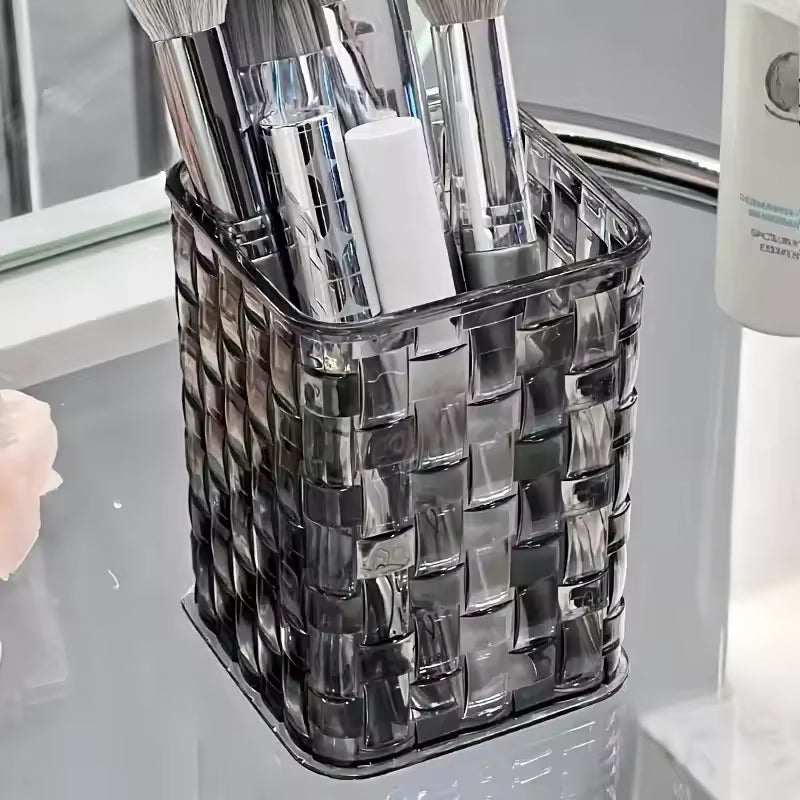 Clear Acrylic Makeup Brushes Storage Box Desk Cosmetic Organizer Lipstick Storage Nail Polish Display Stand Rack Jewelry Case