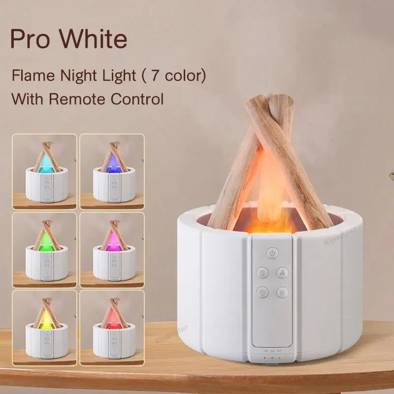 NEW Simulated campfire aromatherapy machine air humidifier ultrasonic atomizer essential oil diffuser with remote control 2024
