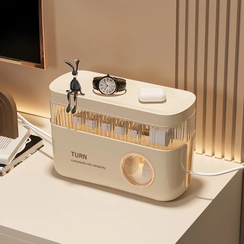 Power cord, wire storage box, power strip, safety box, desktop cover, artifact, data cable socket, junction box