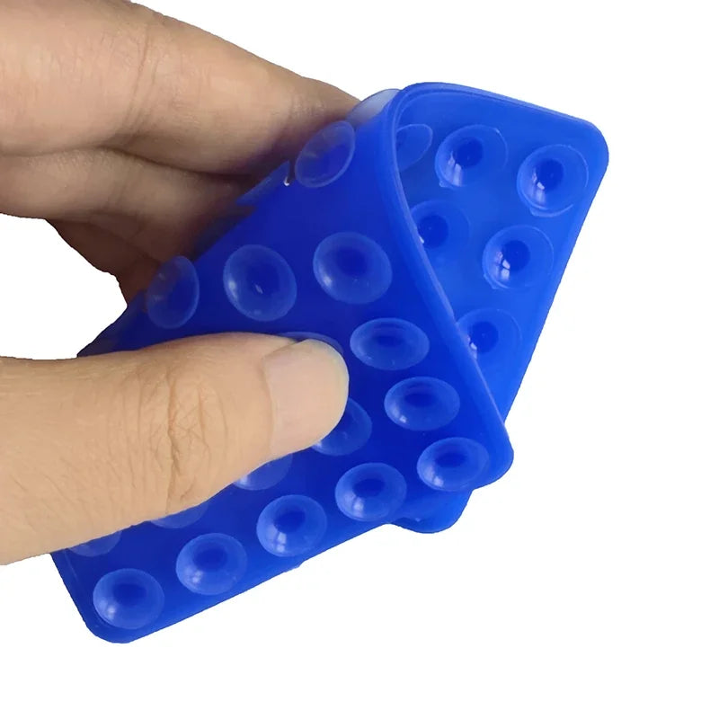 Double Side Silicone Suction Pad For Mobile Phone Fixture Suction Cup Backed Adhesive Silicone Rubber Sucker Pad For Fixed Pad