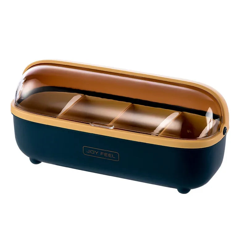 New 4 Boxes Forks Spoon Chopsticks Storage Set with Lid Seasoning Storage Jars North European Kitchen Spices Organizer Container