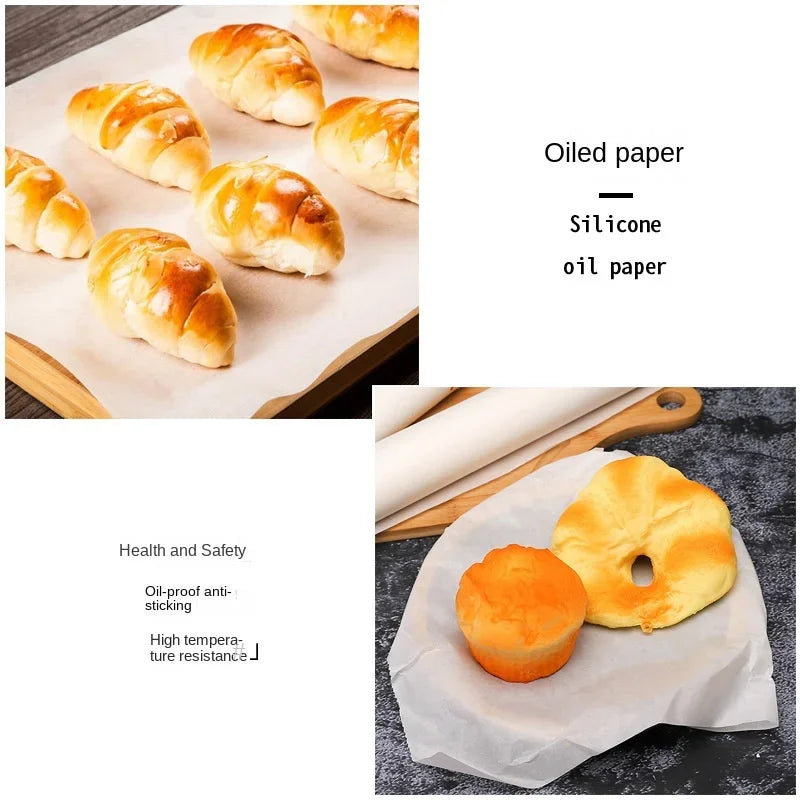 5000mm Parchment Paper Baking Sheets Non-Stick Precut for Baking Grilling Air Fryer Steaming Cookie Disposable Mats