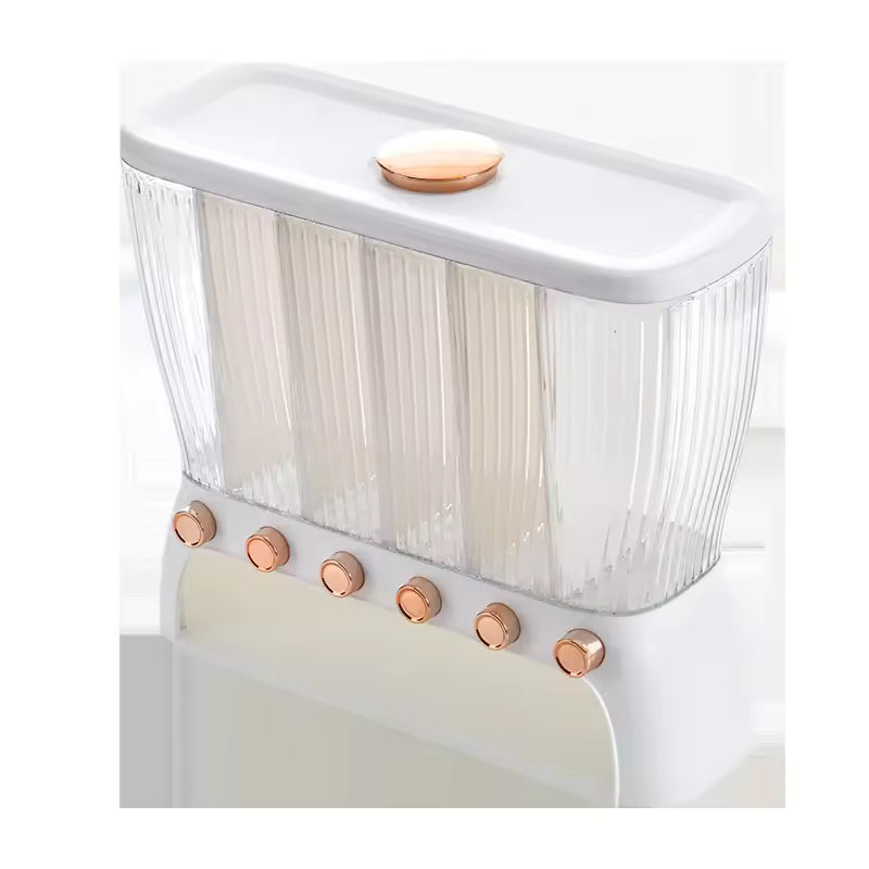 Food Storage Containers Divided Rice Bucket Household Sealed Storage Box Rice Storage Container Kitchen Items Rice Dispenser