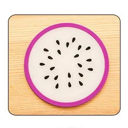 Colorful Fruit Shape Cup Mats Creative Silicone Heat Resistant Round Pads Tamper Tea Cup Mats Drinks Coaster Cup Pad Table Decor