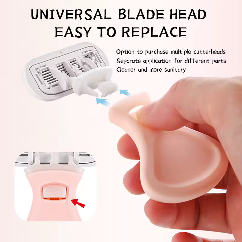 6-Blades Razors for Women Replaceable Razor Blade Head Painless Bikini Trimmer Travel Box Lubrication Gel Shaver Free Shipping