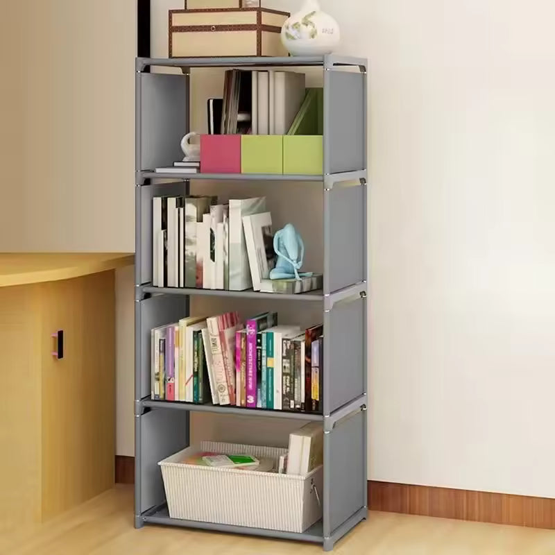5 layer DIY Simple Bookshelf Easy Assembly Bookcase Can Be Moved Children's Debris Rack Shelf Home Furniture Book Shelf
