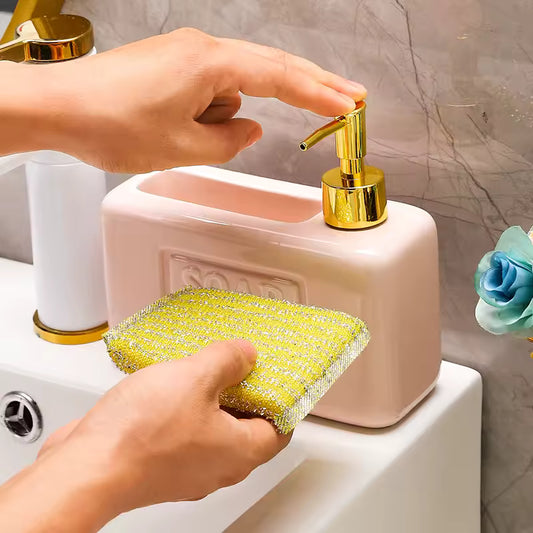 European Press Style Square Lotion Device Ceramics Creative Hand Wash Bottle Bathroom Large Capacity Soap Liquid Bottle ZD253