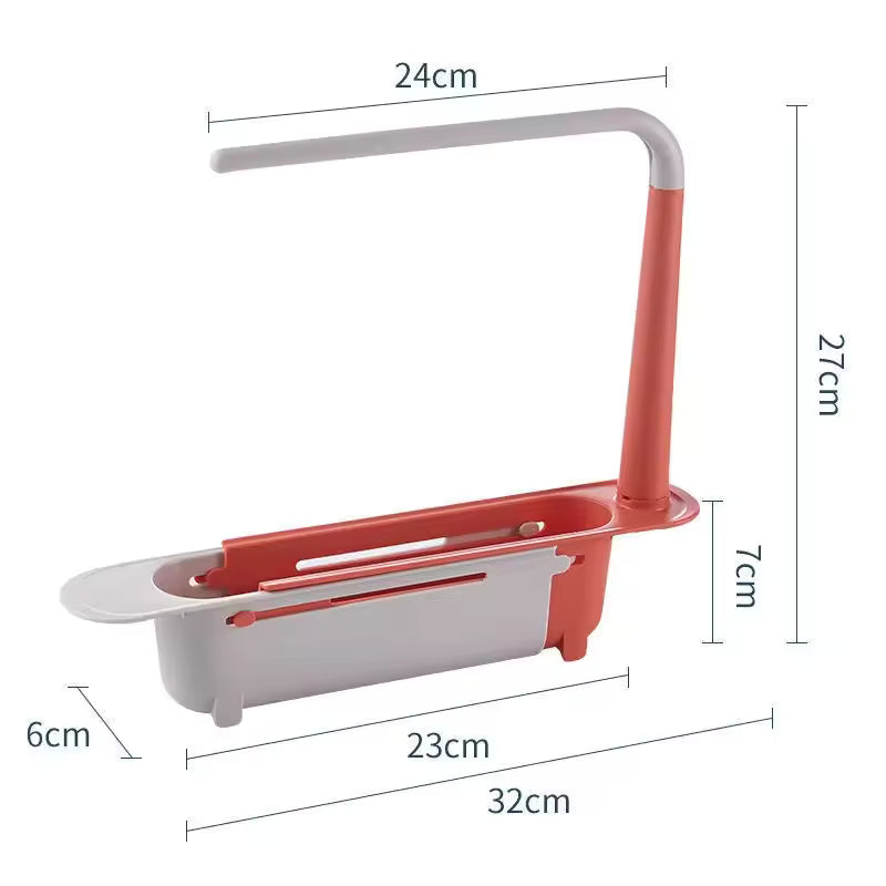 Multifunction Telescopic Sink Drain Rack Sponge Holder Expandable Storage Basket Organizer Dishcloth Rack Kitchen Accessories