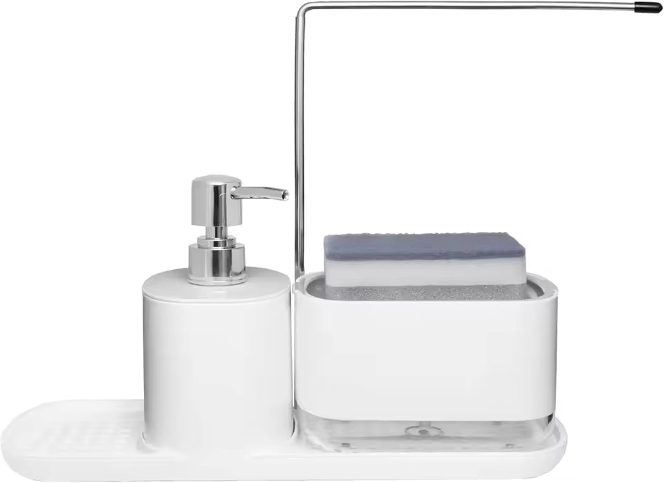 4-in-1 Kitchen Soap Dispenser Set with Dish Soap Holder Dish and Hand Soap Dispenser Kitchen Storage Organizer Kitchen dispenser