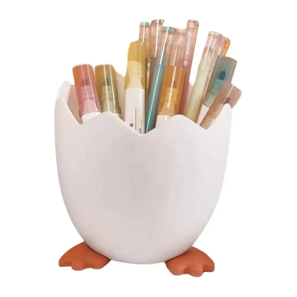 Eggshell shape Pen Pencil Pot Pen Holder Stationery Storage Container Desk Organizer Cosmetic Storage Makeup Brush Bucket