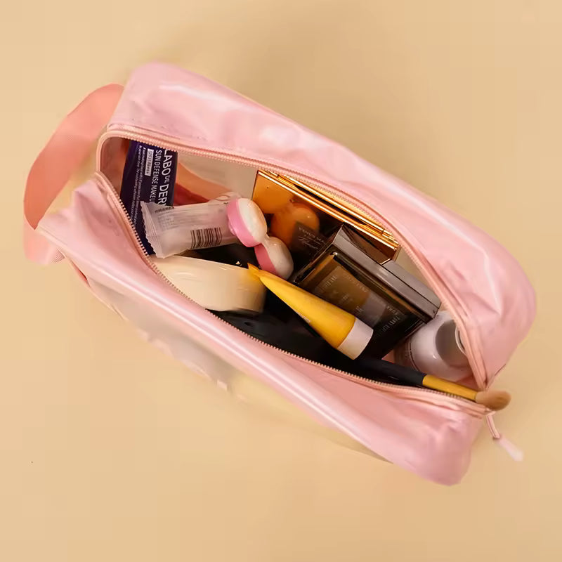 Large Capacity Different Size Travel Toiletry Cosmetic PVC Waterproof Clear Makeup Bag Washing Tote Bag With Zipper And Handle