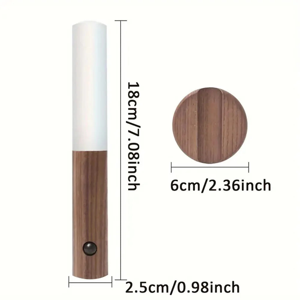 Night Light Motion Sensor Night Lights Rechargeable Wall Sconces Magnetic Wall Lights Wooden Wall Lighting for Bedroom Stair