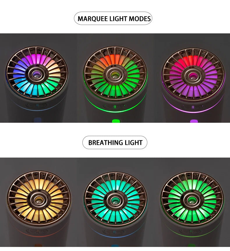 Wireless Car Air Humidifier Portable 300ML or USB Diffuser Mist Maker for Home Bedroom with RGB LED Colorful Lights