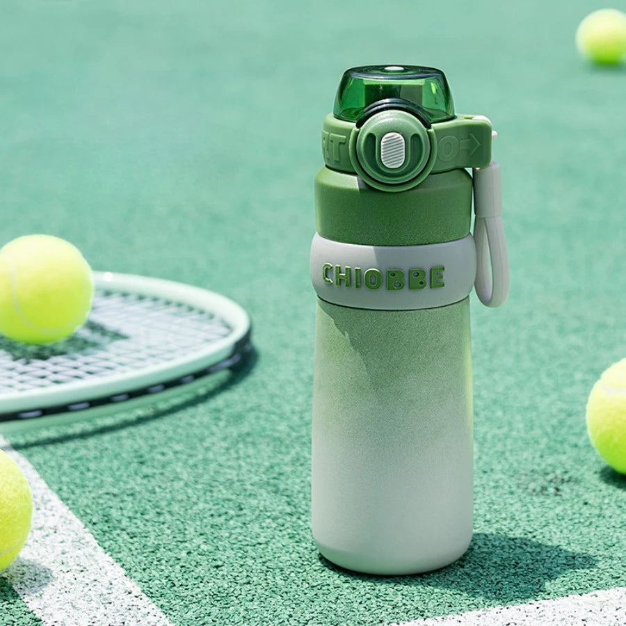 New double-drink large-capacity sports thermos cup for girls, high-quality, portable, hand-held straw, student water cup