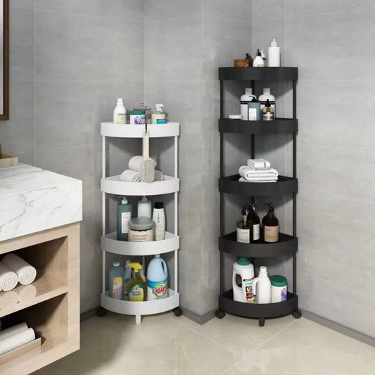 Corner toilet Triangle rack Floor-to-ceiling toilet Bathroom storage rack