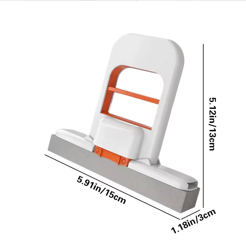 Handheld Folding Mini Mop, Hands-Free Desktop Lazy Sponge Mop, Glass Mirror Wiping, Household Kitchen Absorbent Small Mop