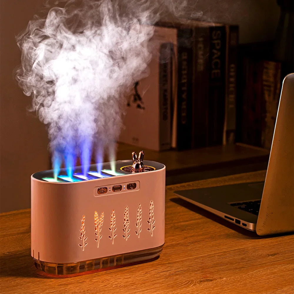 New Air Humidifier Bedroom Use Silent Five Holes Spray Aromatherapy Creative Colorful Sound Control Home Appliances