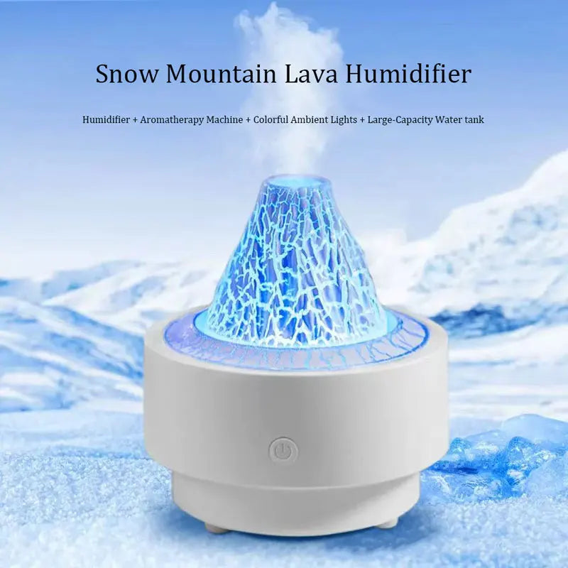 New Flame Lava Aroma Diffuser Colorful Air Humidifier LED Essential Oil Diffuser Mist Ultrasonic Humidifier for Bedroom Office