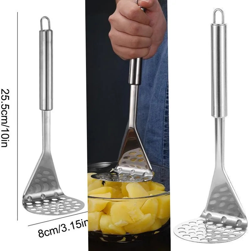 Potato Crusher Pusher Fruit Tools Ground Beef Masher Stainless Steel Avocado Press Creative Mud Press Mashed Potato Ricer Press